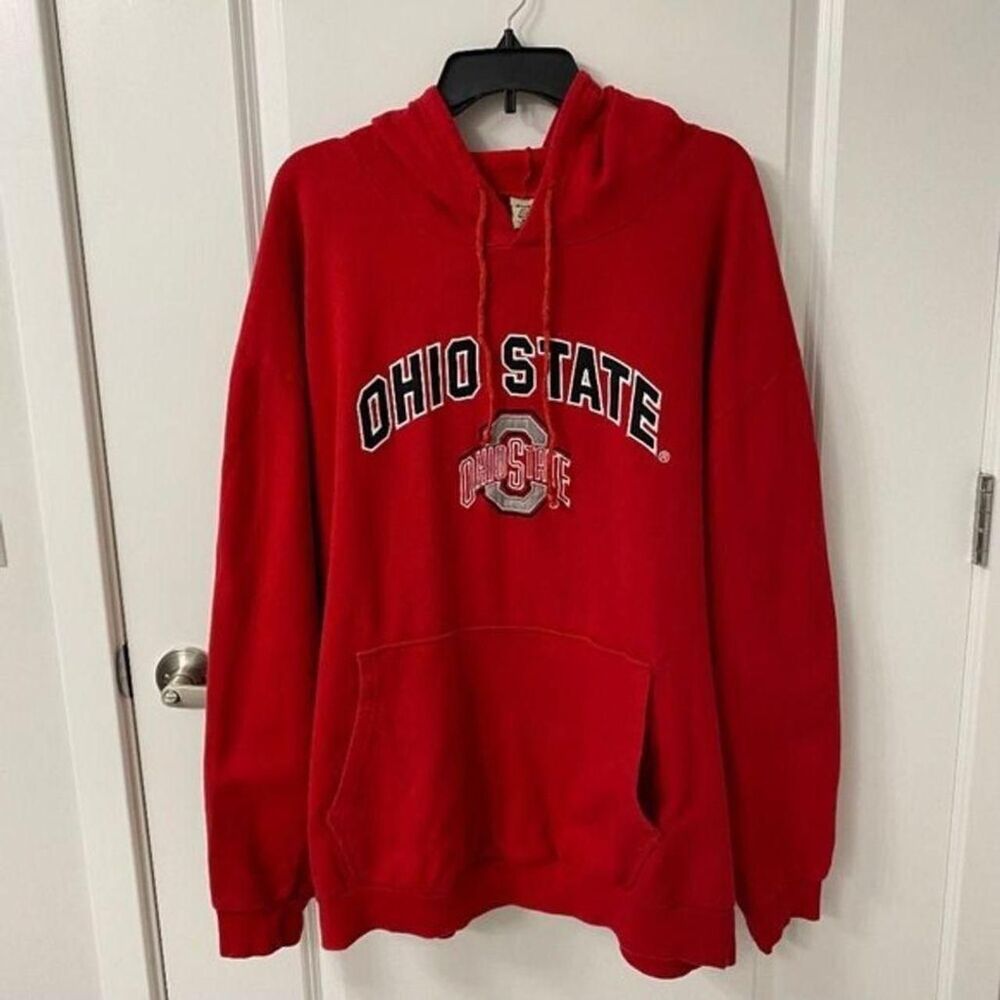 Big Ball Sports Ohio State Buckeyes Hooded Sweatshirt Hoodie Red 2XL XXL